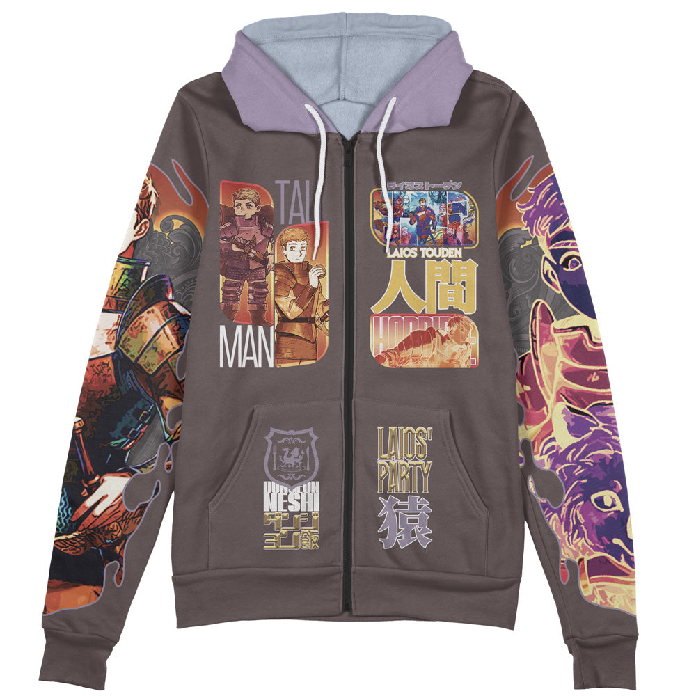 Laios Touden Delicious in Dungeon Streetwear Zip Hoodie Jacket