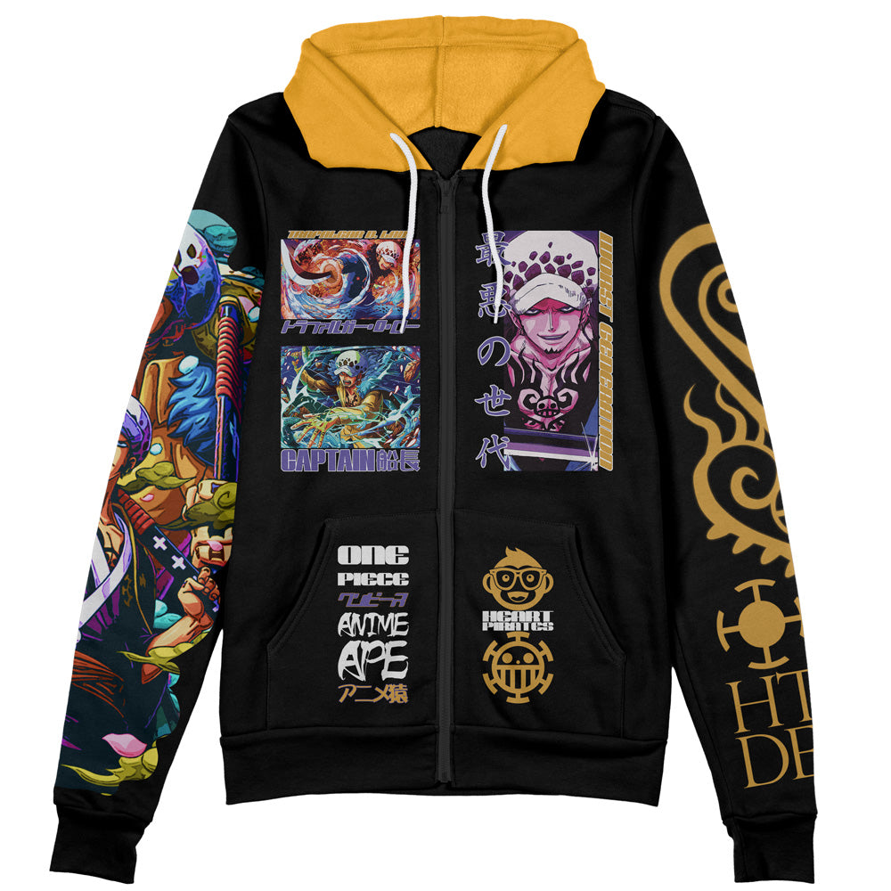 Trafalgar D. Law V4 One Piece Streetwear Zip Hoodie Jacket