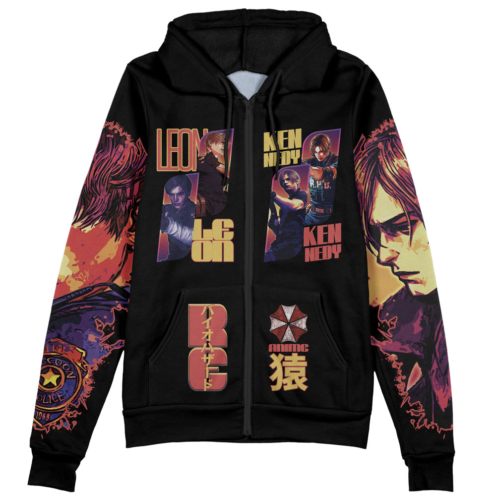 Leon Scott Kennedy Resident Evil Streetwear Zip Hoodie Jacket