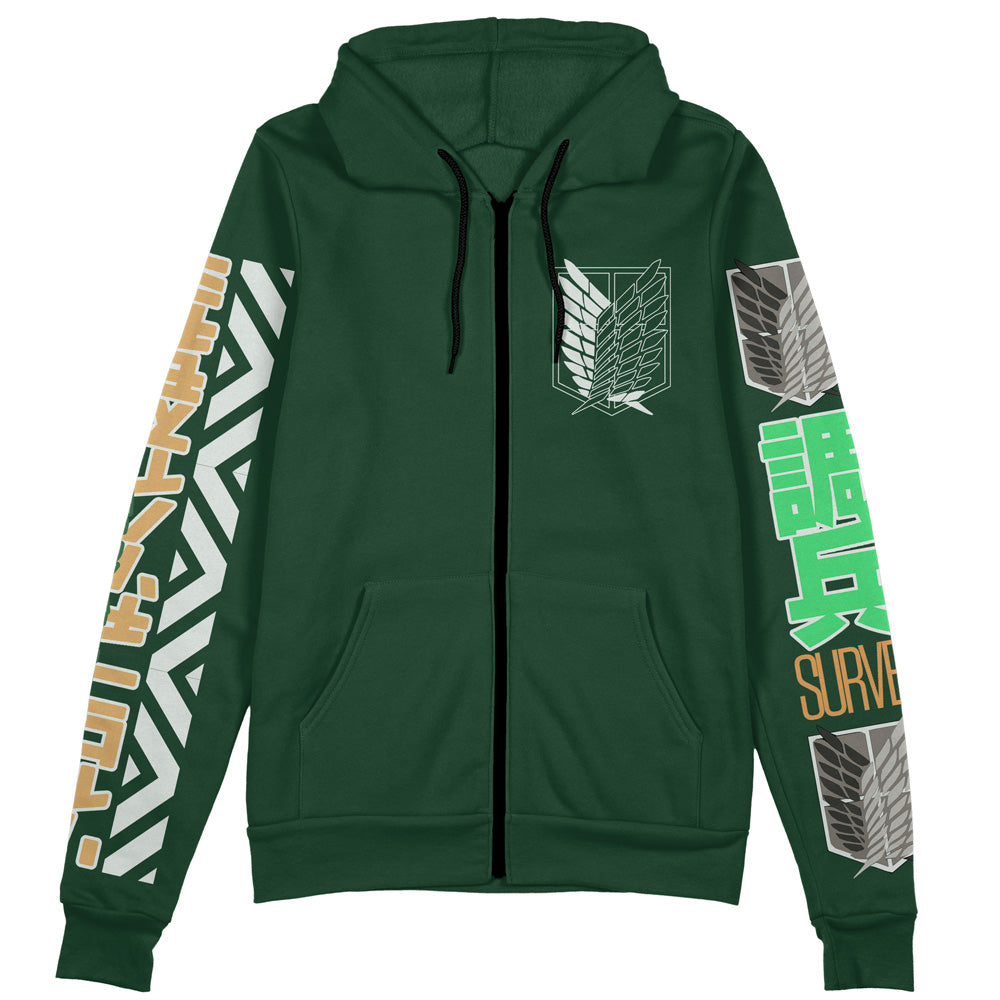 Levi Ackerman V2 Attack on Titan Streetwear Zip Hoodie Jacket