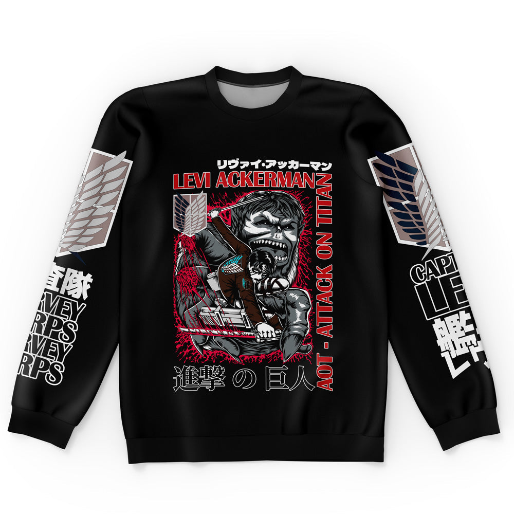 Levi Ackerman x Beast Titan Attack on Titan Streetwear Sweatshirt