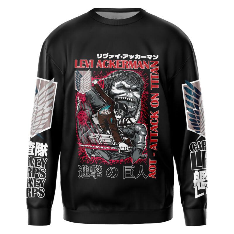 Levi Ackerman x Beast Titan Attack on Titan Streetwear Sweatshirt