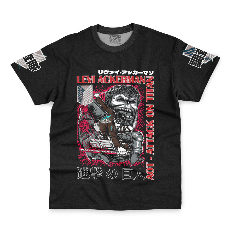 Levi Ackerman x Beast Titan Attack on Titan Streetwear T-Shirt