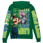 Luigi Mario Bros Streetwear Zip Hoodie Jacket
