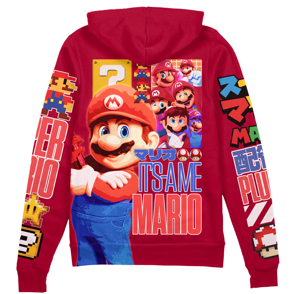 Mario Bros Mario Bros Streetwear Zip Hoodie Jacket