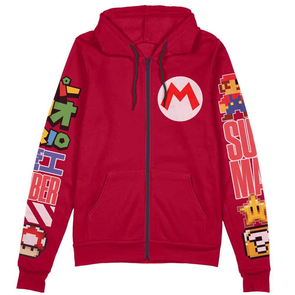 Mario Bros Mario Bros Streetwear Zip Hoodie Jacket