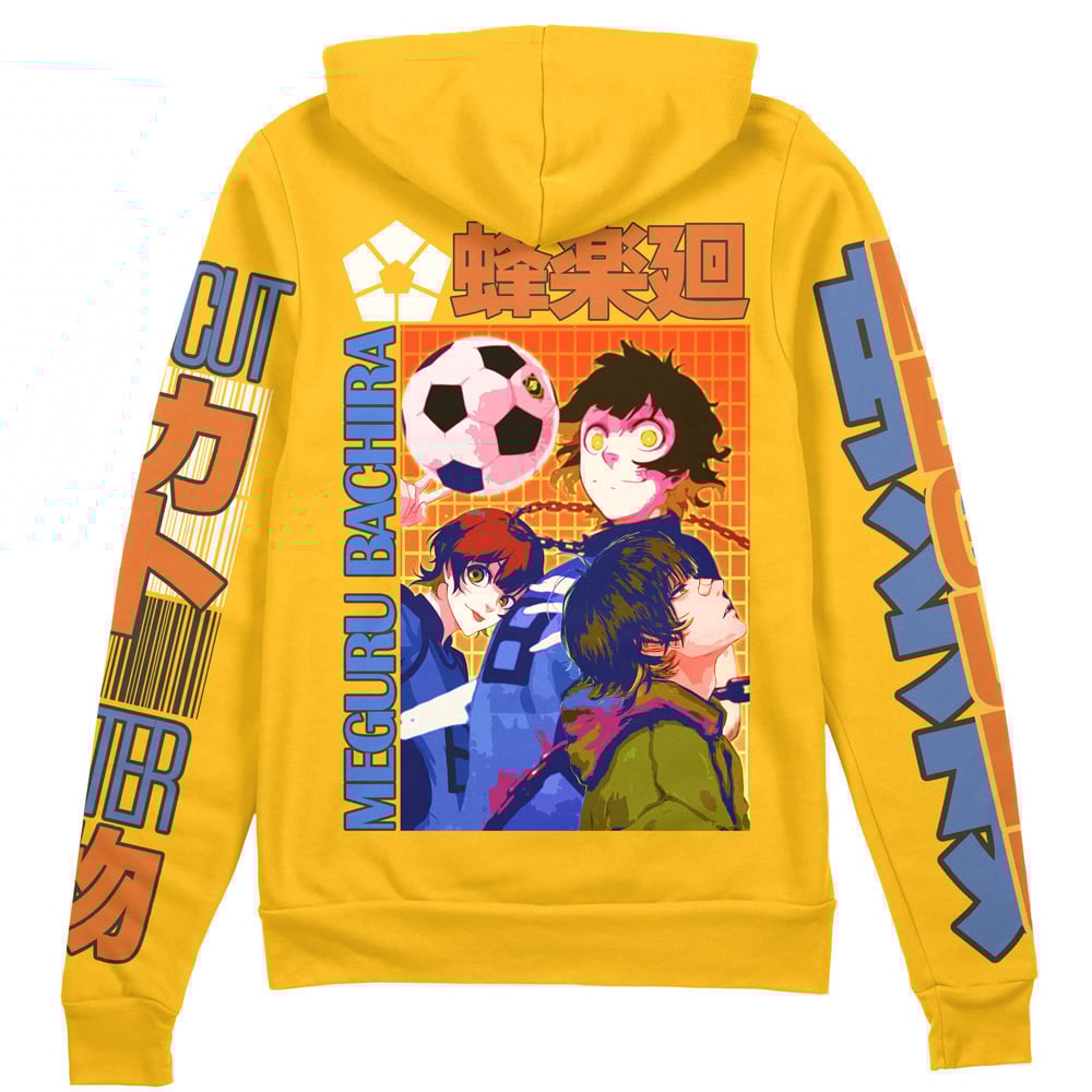 Meguru Bachira Blue Lock" Streetwear Zip Hoodie Jacket