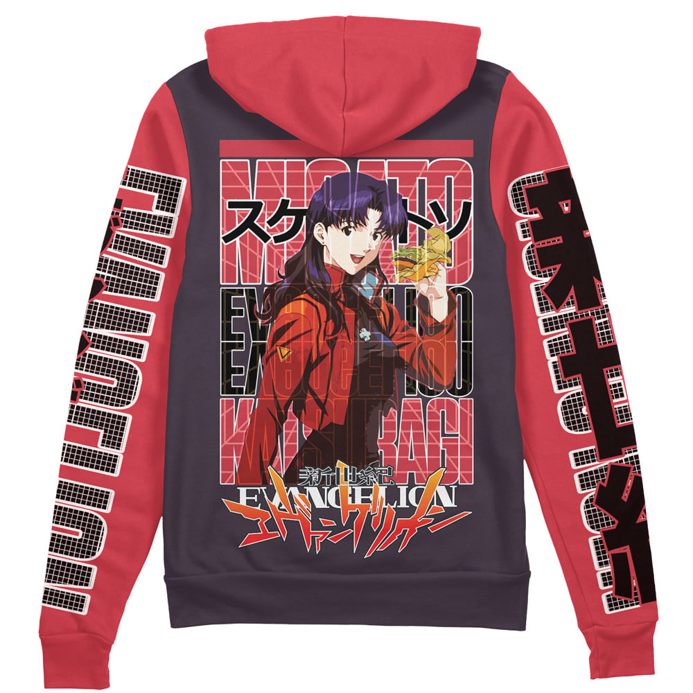 Nysekai Misato Katsuragi Neon Genesis Evangelion Streetwear Zip Hood