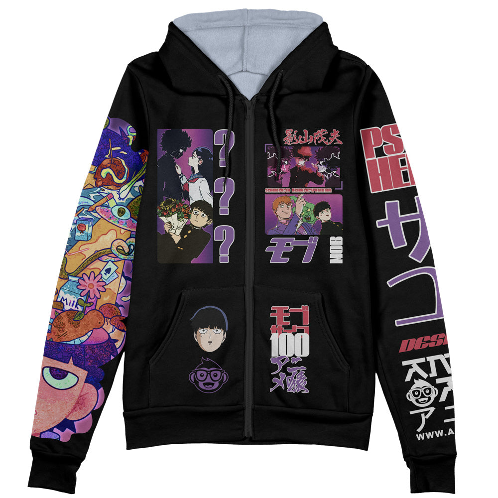 Shigeo Kageyama V4 Mob Psycho 100 Streetwear Zip Hoodie Jacket