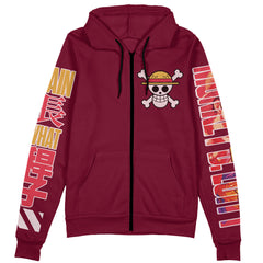 Monkey D. Luffy V3 One Piece Streetwear Zip Hoodie Jacket