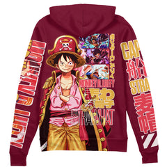 Monkey D. Luffy V3 One Piece" Streetwear Zip Hoodie Jacket