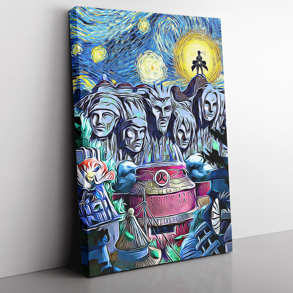 Naruto Starry Night Konoha Canvas Print Wall Art - Nysekai