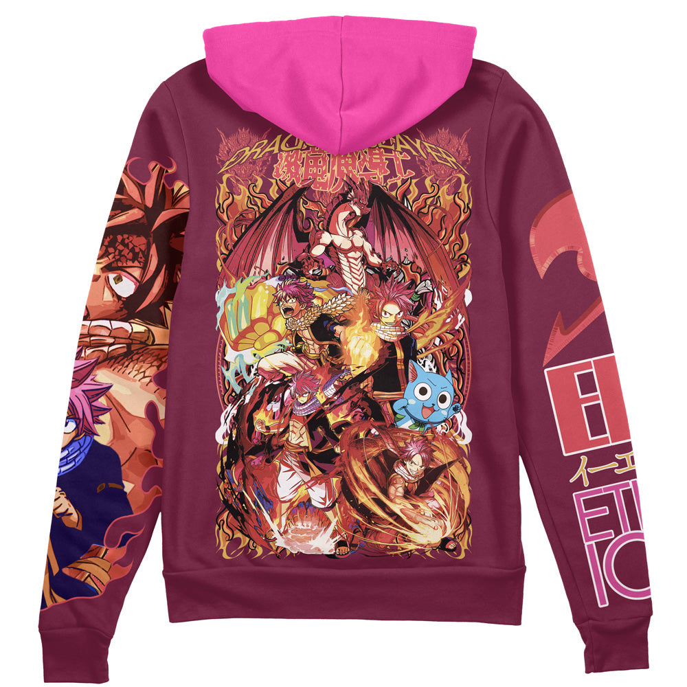Natsu Dragneel V2 Fairy Tail Streetwear Zip Hoodie Jacket