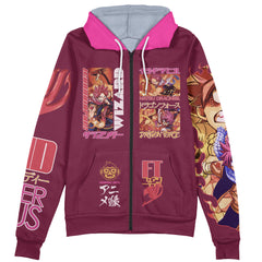 Natsu Dragneel V2 Fairy Tail Streetwear Zip Hoodie Jacket