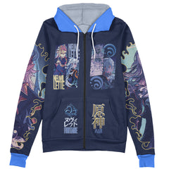 Neuvillette Genshin Impact Streetwear Zip Hoodie Jacket