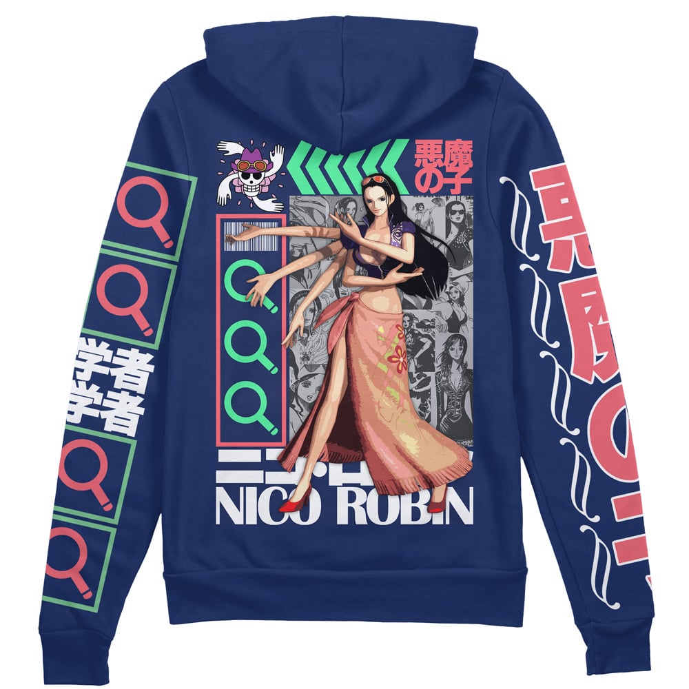 Nico Robin One Piece" Streetwear Zip Hoodie Jacket