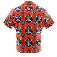 Portgas D. Ace Jolly Roger One Piece Button Up Hawaiian Shirt