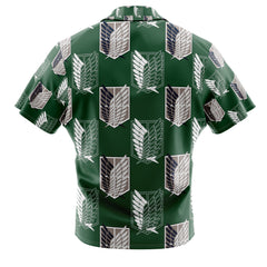 Survey Corps Attack on Titan Button Up Hawaiian Shirt
