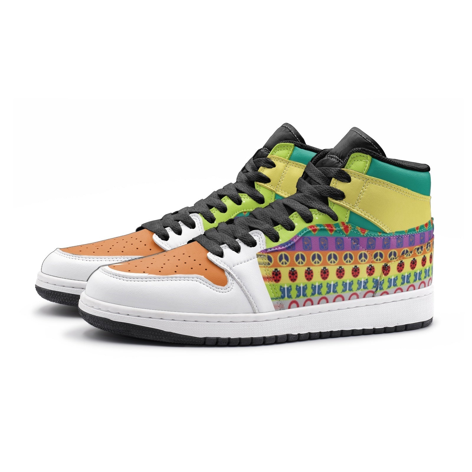 Colorful Patterns Jojo's Bizarre Adventure Mid 1 Basketball Shoes