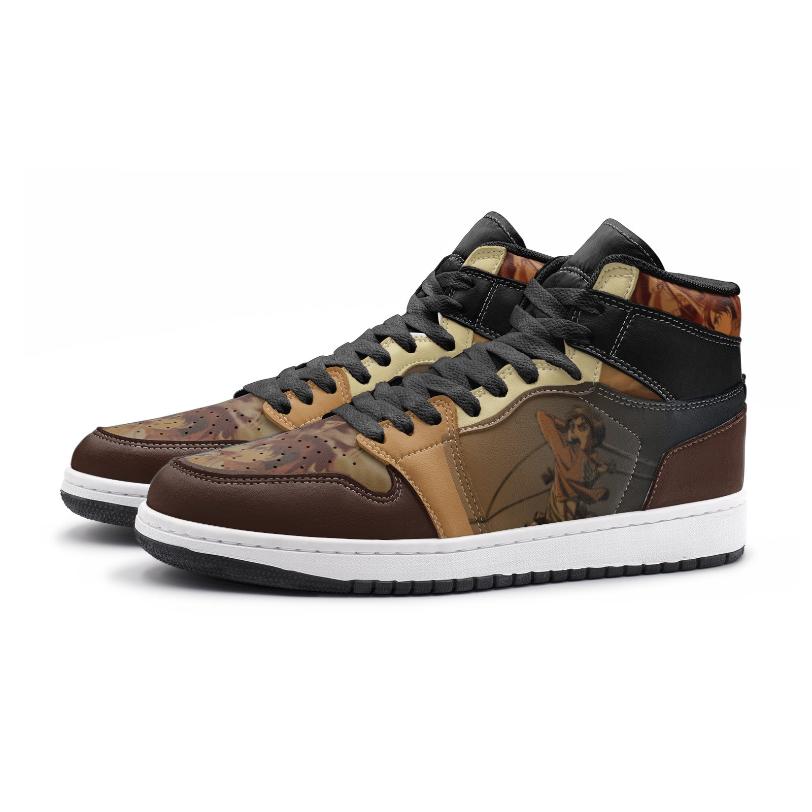 Eren Yeager Shingeki no Kyojin Mid 1 Basketball Shoes