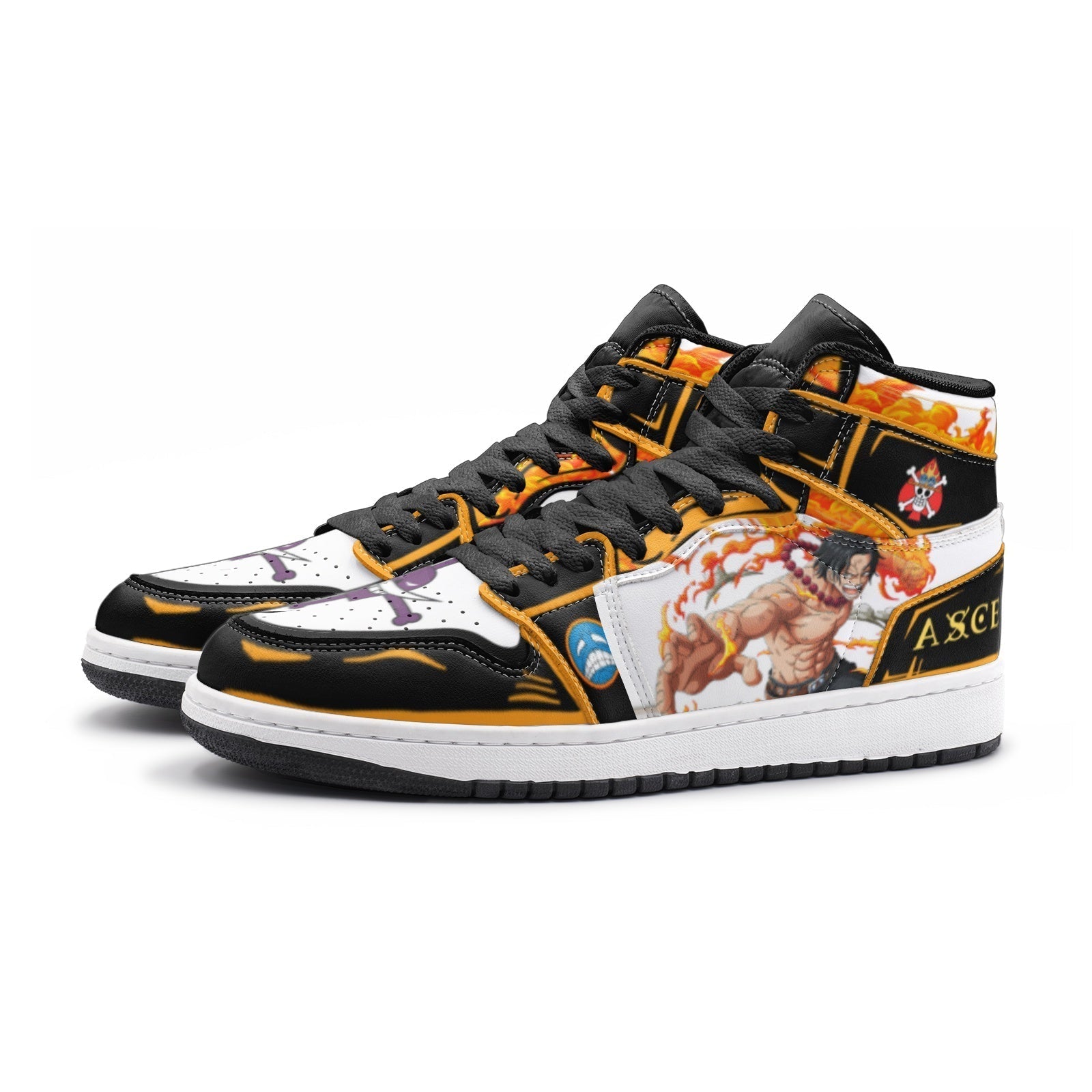 Fire Fist Ace One Piece Mid 1 Basketball Shoes