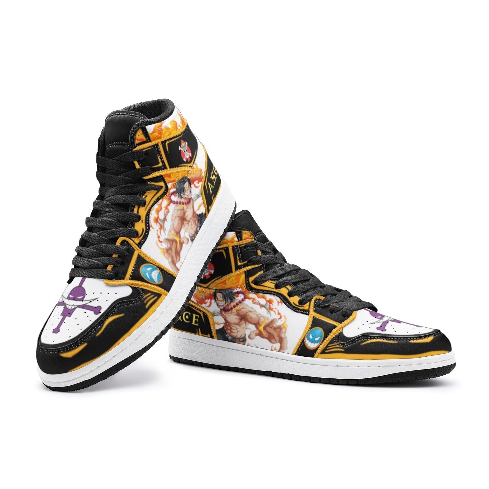 Fire Fist Ace One Piece Mid 1 Basketball Shoes