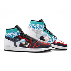 Gintoki Kimono Pattern Gintama Mid 1 Basketball Shoes