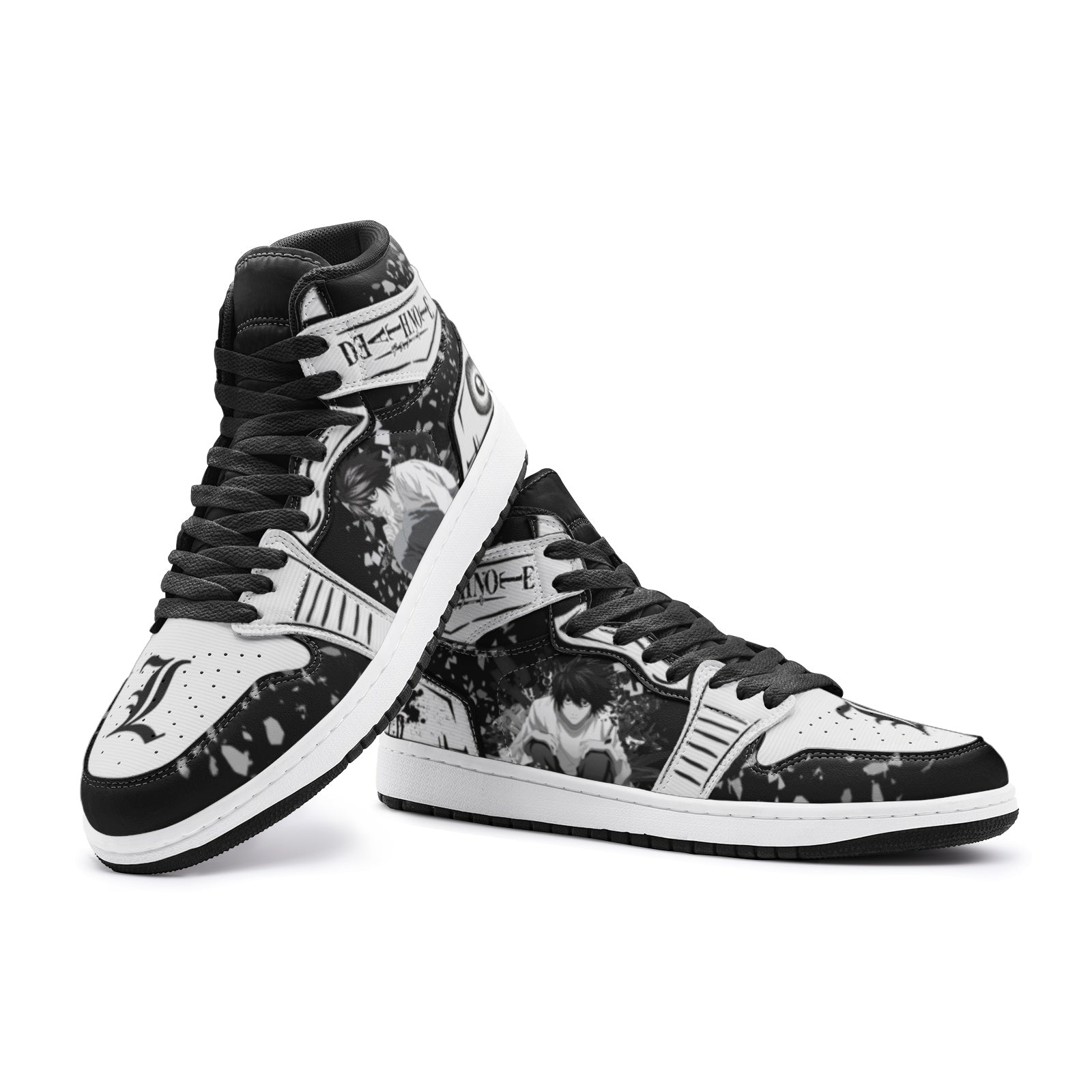L Lawliet Ryuzaki Desu Noto V2 Mid 1 Basketball Shoes