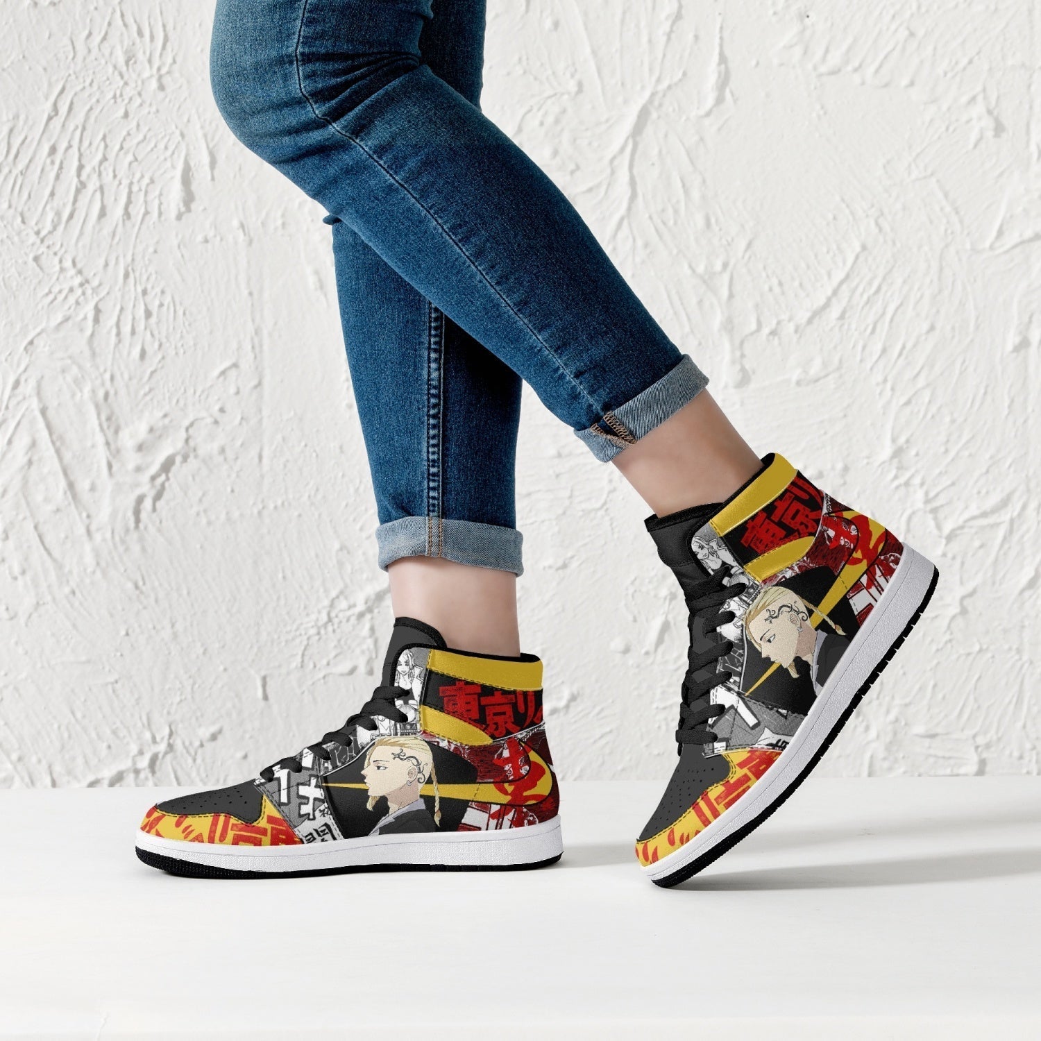 Mikey and Draken Tokyo Revengers Mid 1 Basketball Shoes