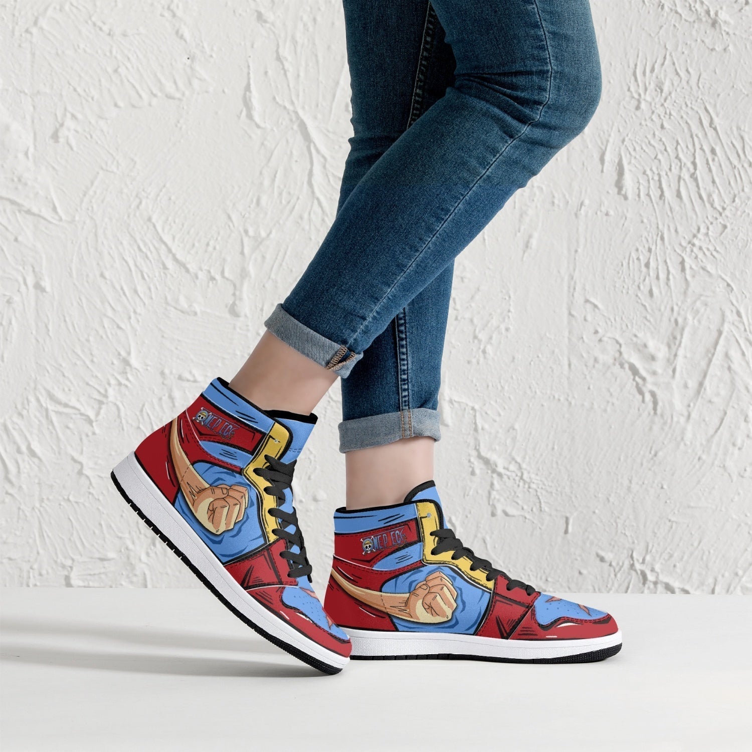 Monkey D. Luffy Fist One Piece Mid 1 Basketball Shoes