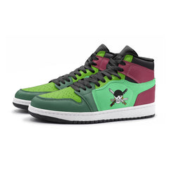 Roronoa Zoro One Piece Mid 1 Basketball Shoes