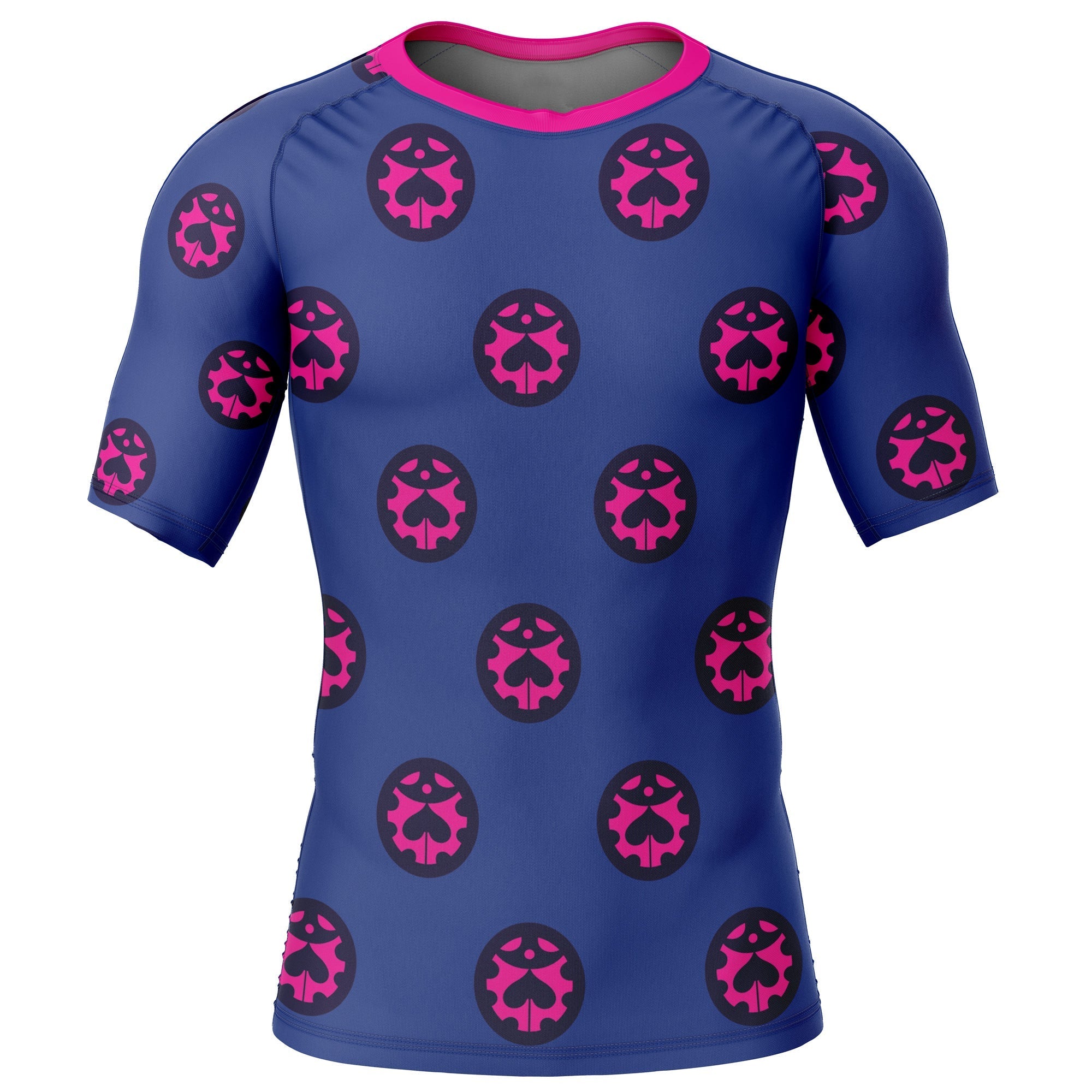 Giorno Giovanna Manga Jojo's Bizarre Adventure Short Sleeve Rash Guard Compression Shirt