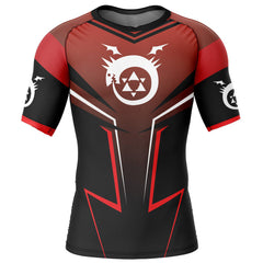 Homunculus Fullmetal Alchemist Short Sleeve Rash Guard Compression Shirt
