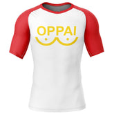 Saitama Oppai One-Punch Man Short Sleeve Rash Guard Compression Shirt