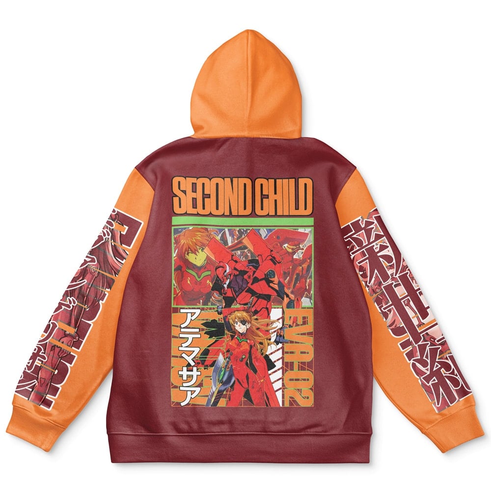 Asuka Langley Sohryu x Eva 02 Neon Genesis Evangelion Streetwear Hoodie