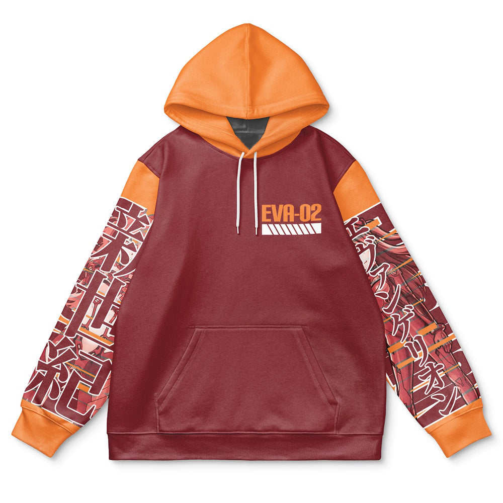 Asuka Langley Sohryu x Eva 02 Neon Genesis Evangelion Streetwear Hoodie