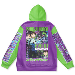 Shinji Ikari x Eva 01 Neon Genesis Evangelion Streetwear Hoodie