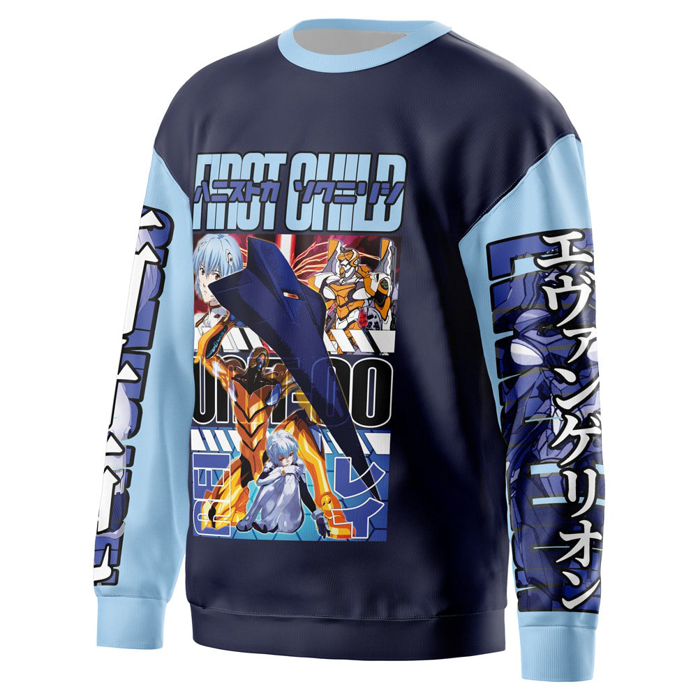 Rei Ayanami x Eva 00 Neon Neon Genesis Evangelion Streetwear Sweatshirt