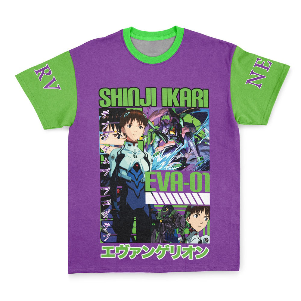 Shinji Ikari x Eva 01 Neon Genesis Evangelion Streetwear T-Shirt