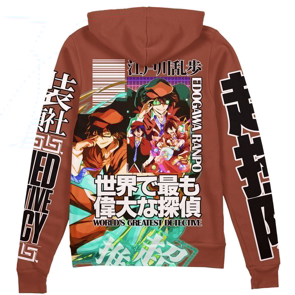 Edogawa Ranpo Bungou Stray Dogs" Streetwear Zip Hoodie Jacket