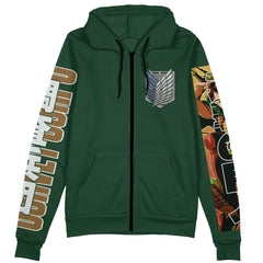 Eren Yeager Attack on Titan Streetwear Zip Hoodie Jacket