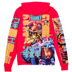 Franky V2 One Piece" Streetwear Zip Hoodie Jacket