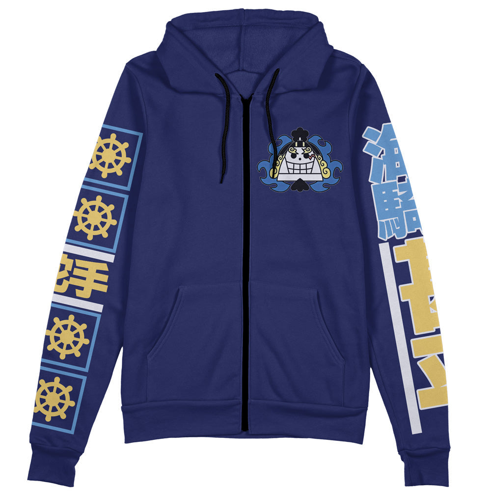 Jinbe One Piece Streetwear Zip Hoodie Jacket