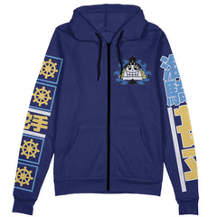 Jinbe One Piece Streetwear Zip Hoodie Jacket