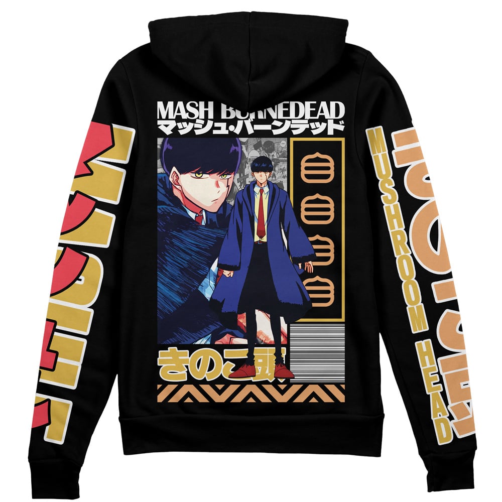 Mash Burnedead Mashle" Streetwear Zip Hoodie Jacket