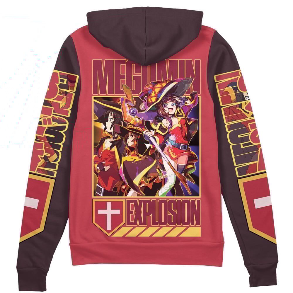 Megumin Konosuba" Streetwear Zip Hoodie Jacket