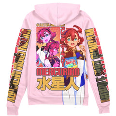 Suletta Mercury Gundam Witch from Mercury" Streetwear Zip Hoodie Jacket