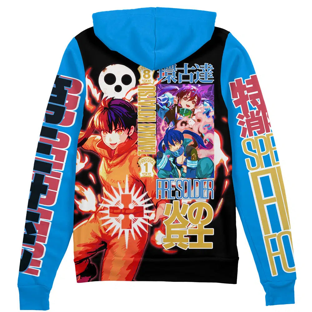 Tamaki Kotatsu Fire Force" Streetwear Zip Hoodie Jacket