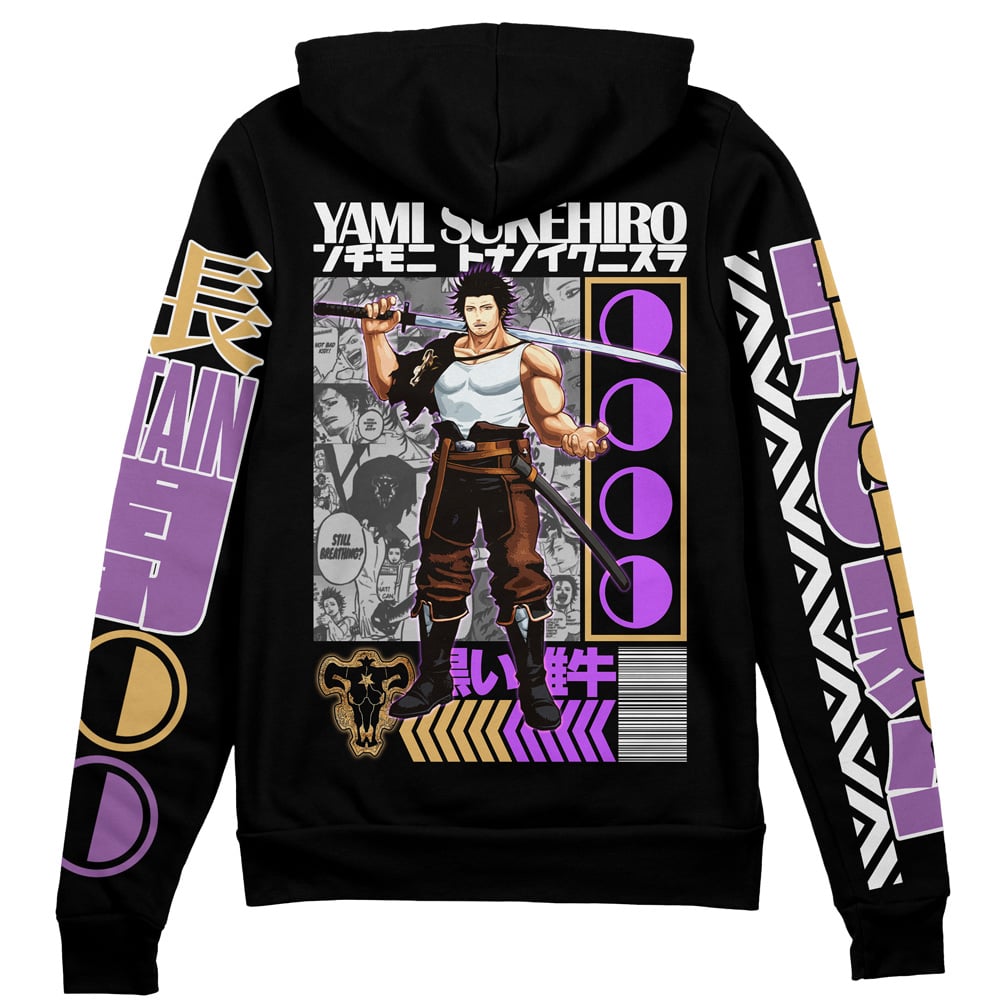 Yami Sukehiro V2 Black Clover" Streetwear Zip Hoodie Jacket