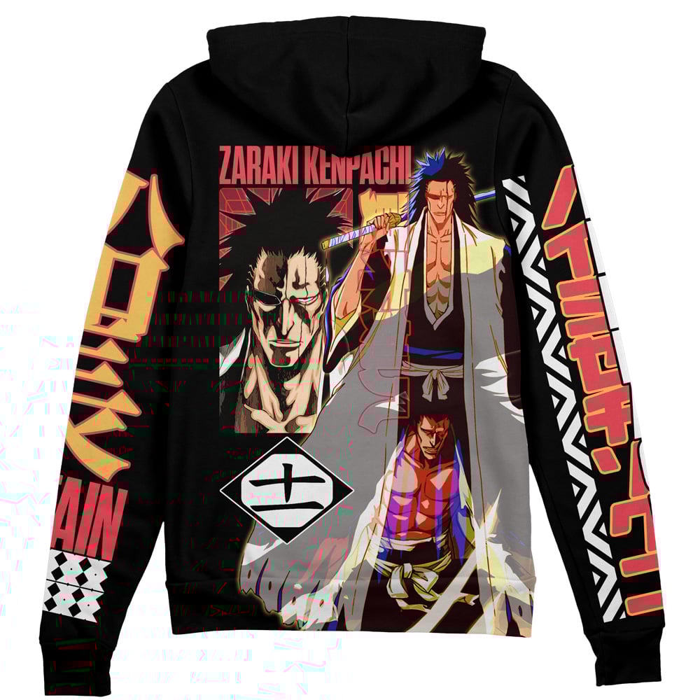 Zaraki Kenpachi TYBWA V3 Bleach Streetwear Zip Hoodie Jacket